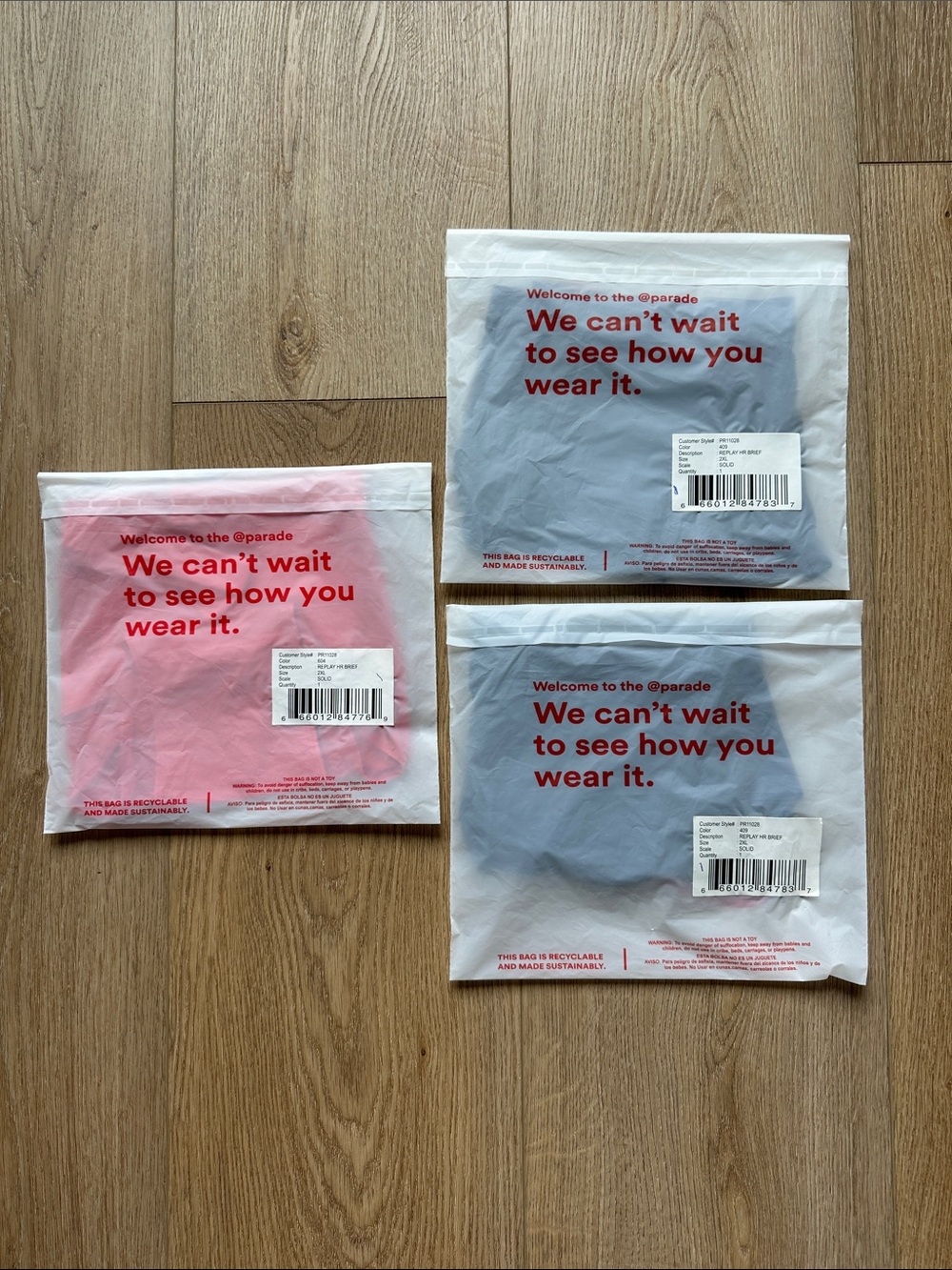 NWT Parade Replay Women's High Rise Briefs - Pack of 3 - 2XL - Unopened